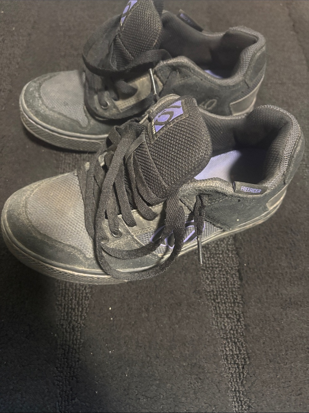 Five Ten Black & Purple Mountain Bike Shoes